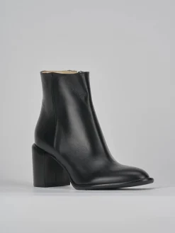 Stivaletti tacco 7cm pelle nero