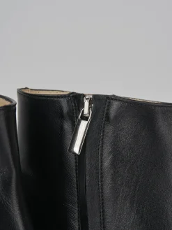 Stivaletti tacco 7cm pelle nero