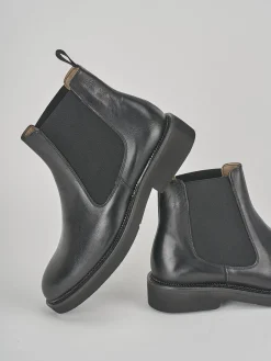 Stivaletti tacco 2cm pelle nero