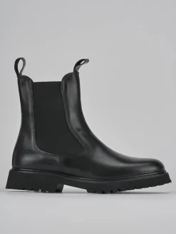 Stivaletti tacco 2cm pelle nero