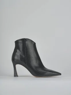 Stivaletti tacco 8cm pitone nero