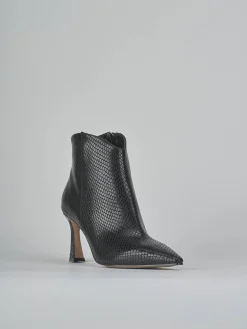 Stivaletti tacco 8cm pitone nero