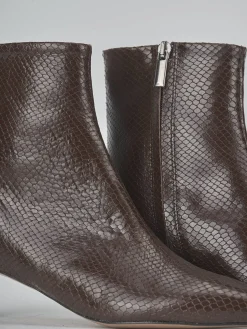 Stivaletti tacco 5cm pitone testa