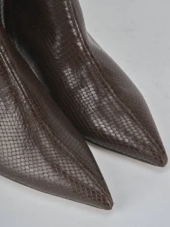 Stivaletti tacco 5cm pitone testa