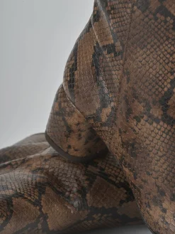 Stivaletti tacco 6cm pitone marrone