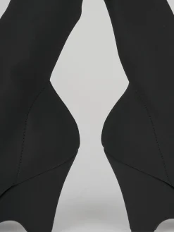 Stivaletti tacco 9cm tessuto nero