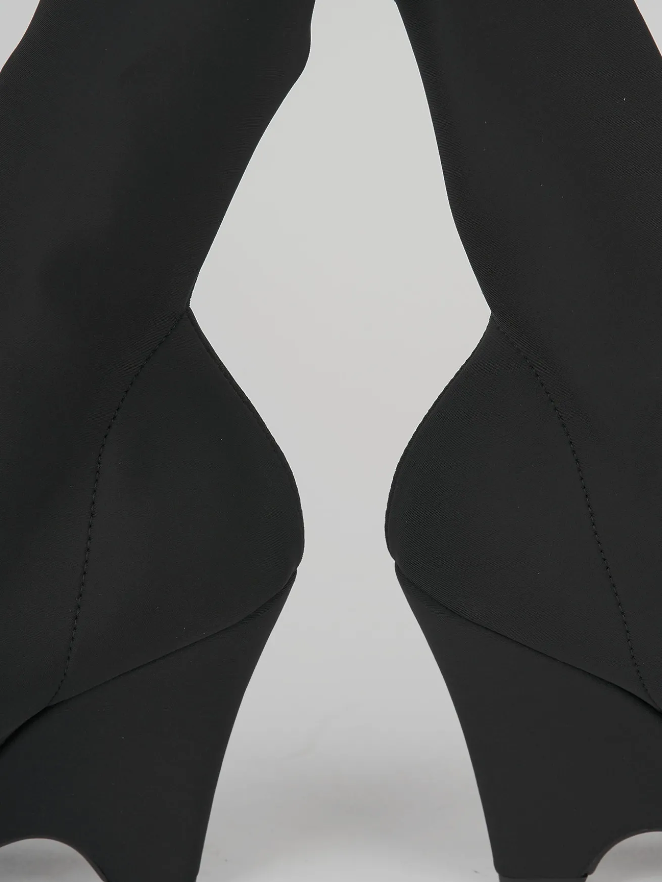 Stivaletti tacco 9cm tessuto nero