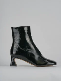 Stivaletti tacco 5cm vernice nero