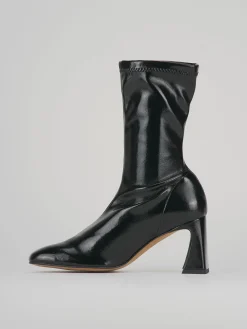 Stivaletti tacco 8cm vernice nero