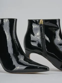 Stivaletti tacco 7cm vernice nero