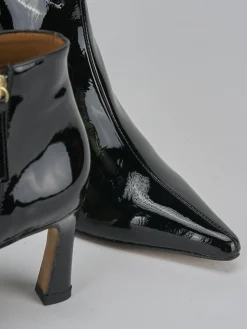 Stivaletti tacco 7cm vernice nero
