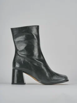 Stivaletti tacco 5cm vernice verde