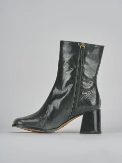 Stivaletti tacco 5cm vernice verde