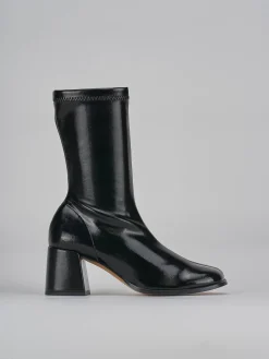 Stivaletti tacco 7cm vernice nero