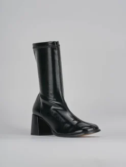 Stivaletti tacco 7cm vernice nero