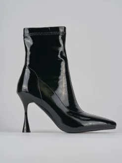 Stivaletti tacco 7cm vernice nero
