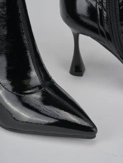 Stivaletti tacco 7cm vernice nero