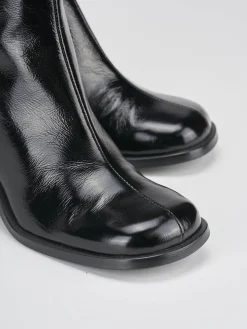 Stivaletti tacco 8cm vernice nero