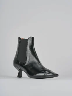 Stivaletti tacco 5cm vernice nero