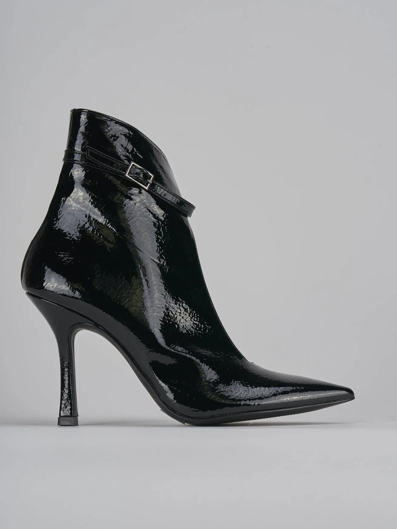 Stivaletti tacco 9cm vernice nero