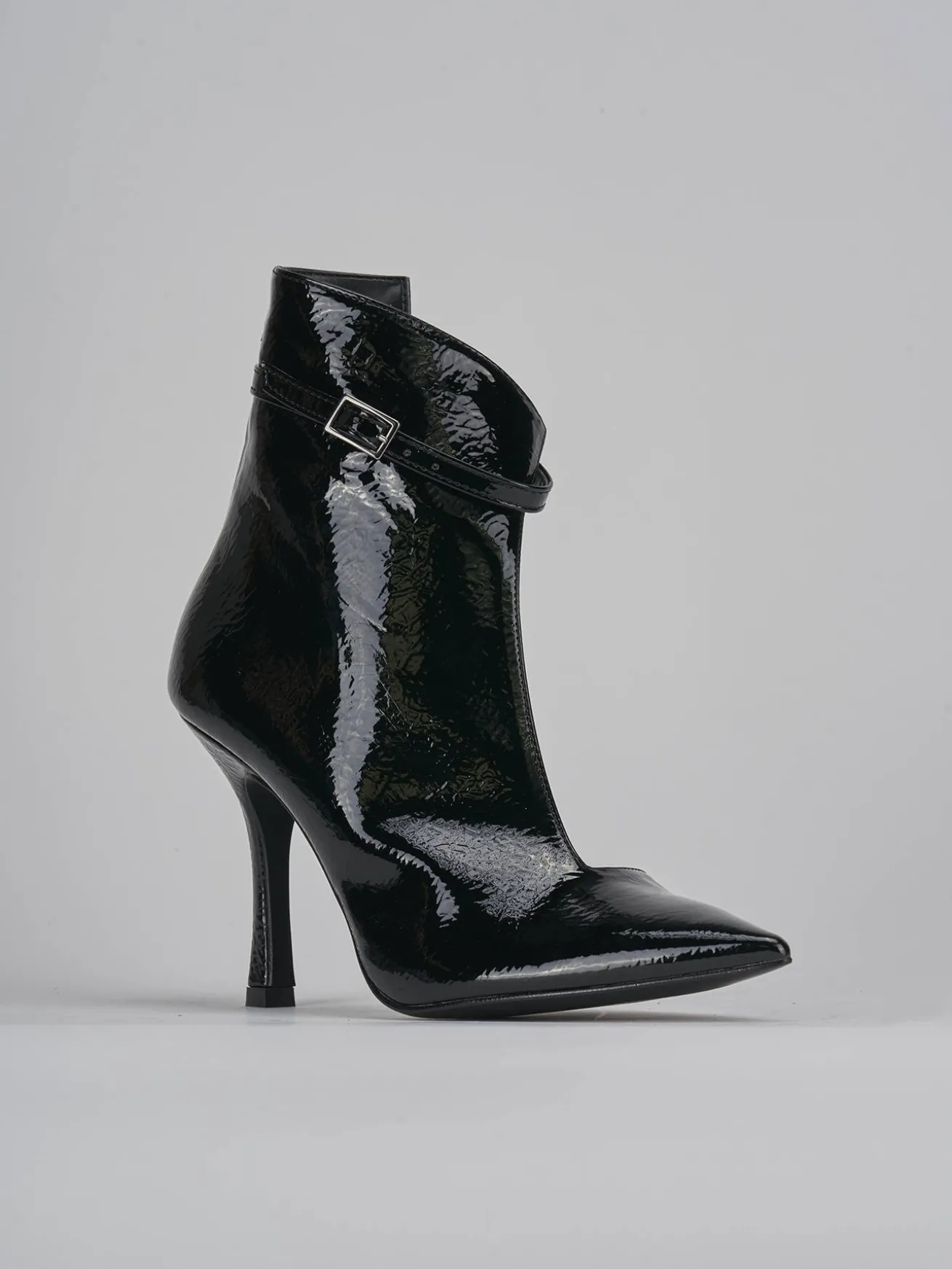 Stivaletti tacco 9cm vernice nero