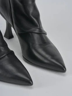 Stivaletto tacco 7 cm nero pelle