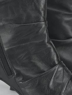 Stivaletto tacco 7 cm nero pelle