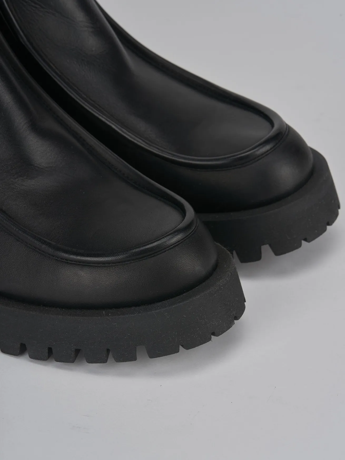 Stivaletto tacco 3 cm nero pelle