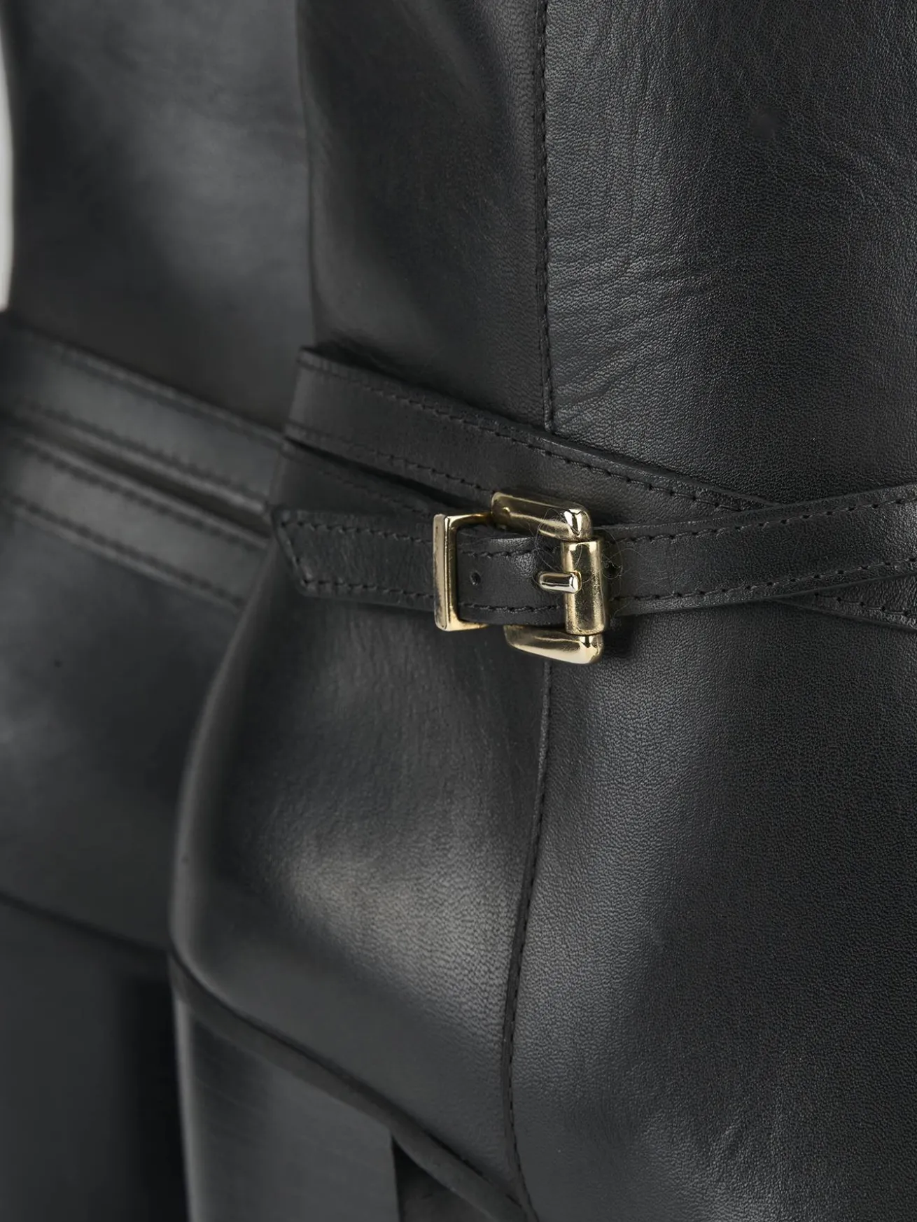 Stivaletto tacco 8 cm nero pelle