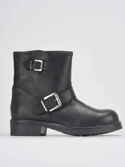 Stivaletto tacco 3 cm nero pelle