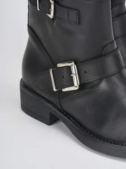 Stivaletto tacco 3 cm nero pelle