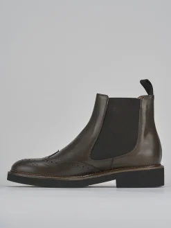 Stivaletto tacco 2 cm testa pelle