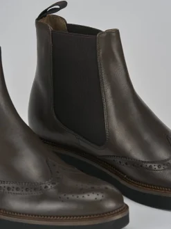 Stivaletto tacco 2 cm testa pelle