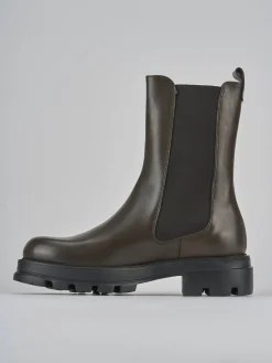 Stivaletto tacco 2 cm testa pelle