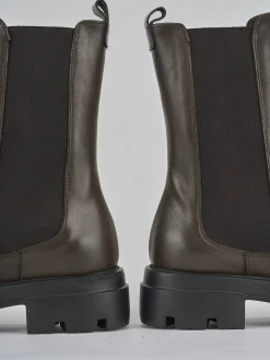 Stivaletto tacco 2 cm testa pelle