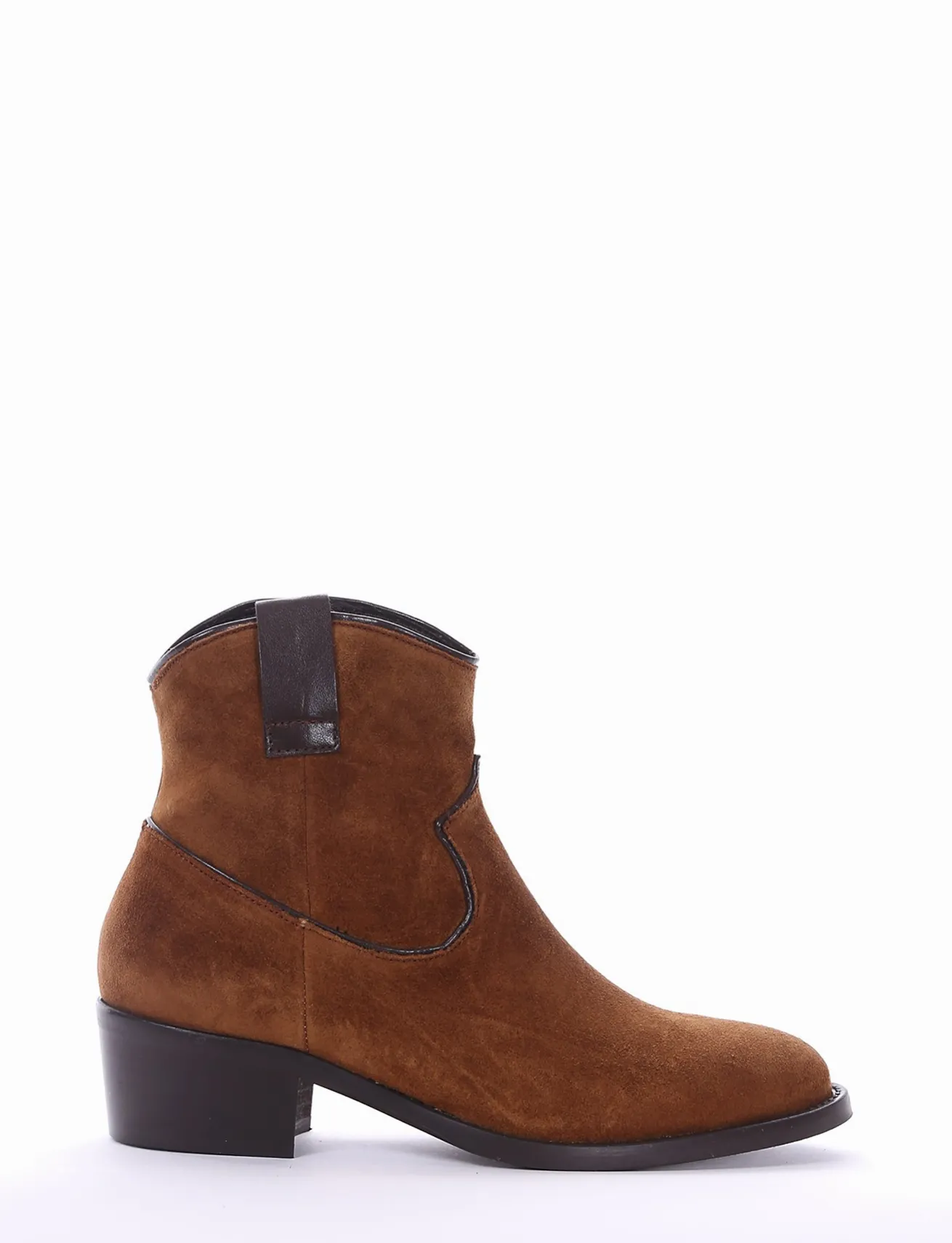 stivaletto texano tacco 3 cm cuoio