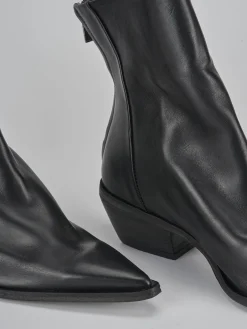 Stivaletto texano tacco 3 cm nero pelle