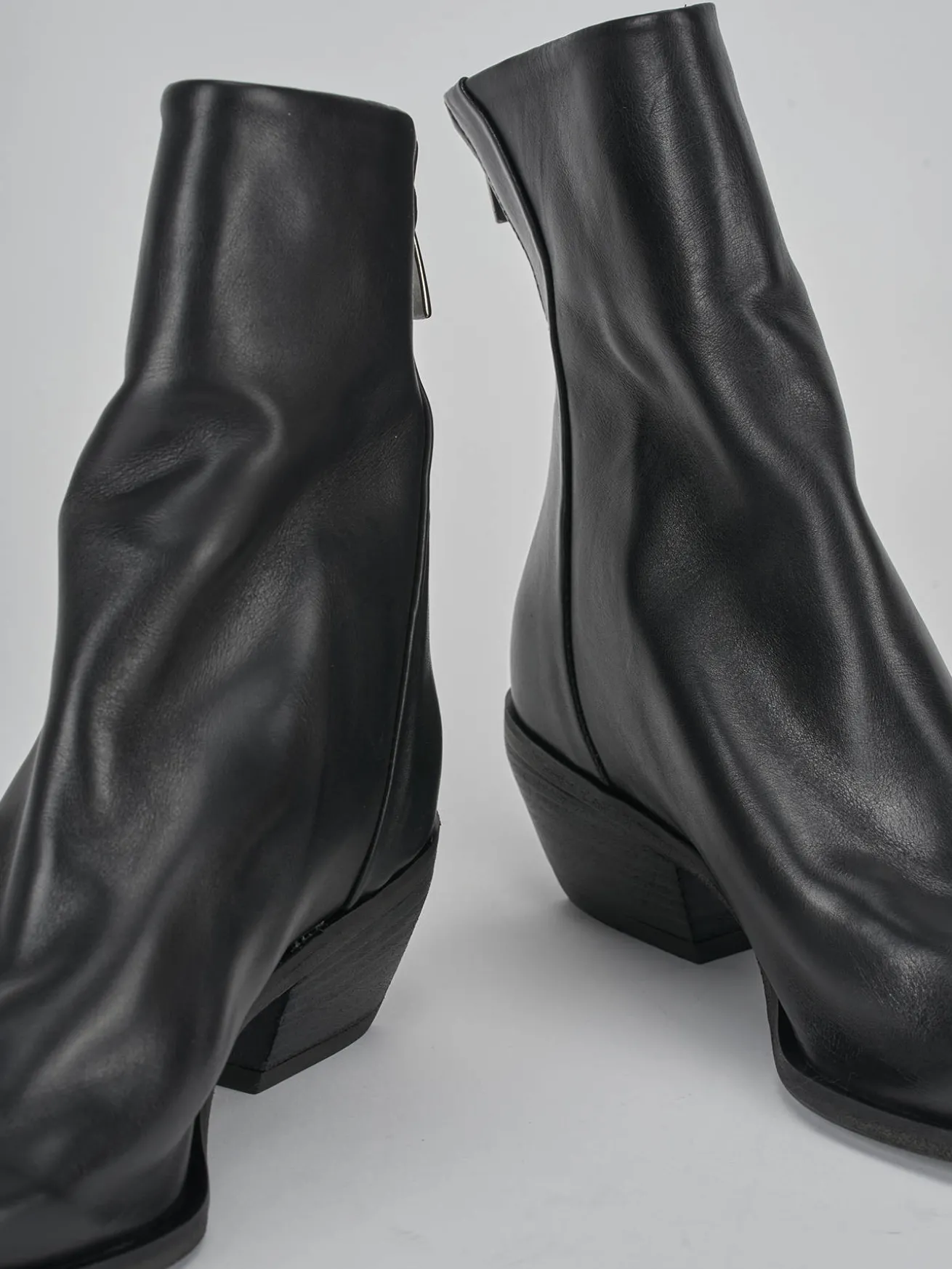 Stivaletto texano tacco 3 cm nero pelle