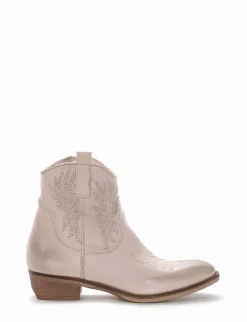 stivaletto texano tacco 3 cm bianco