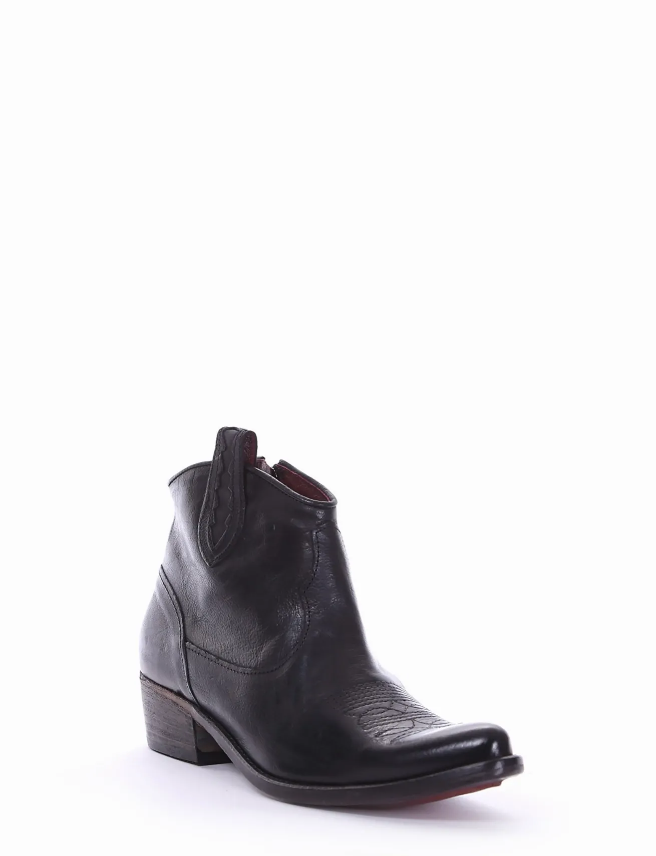 stivaletto texano tacco 2 cm nero