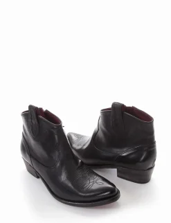 stivaletto texano tacco 2 cm nero