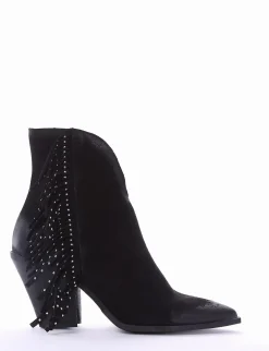 stivaletto texano tacco 8 cm nero