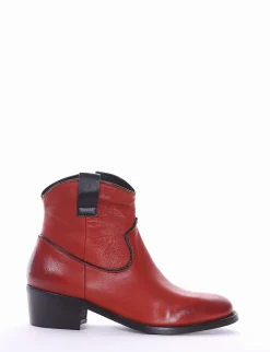 stivaletto texano tacco 3 cm cuoio