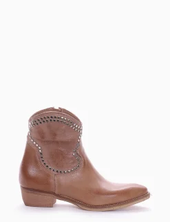 stivaletto texano tacco 3 cm tortora