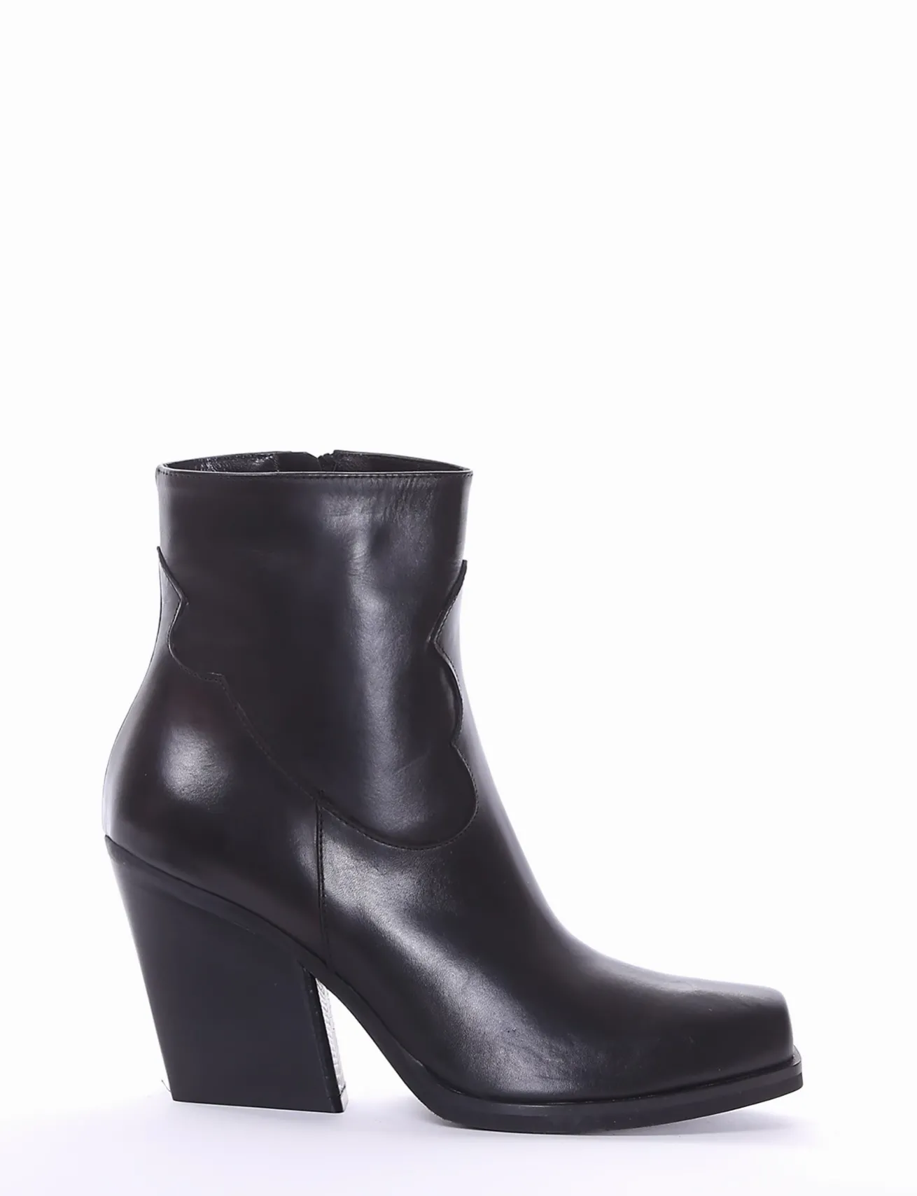 stivaletto texano tacco 7 cm nero