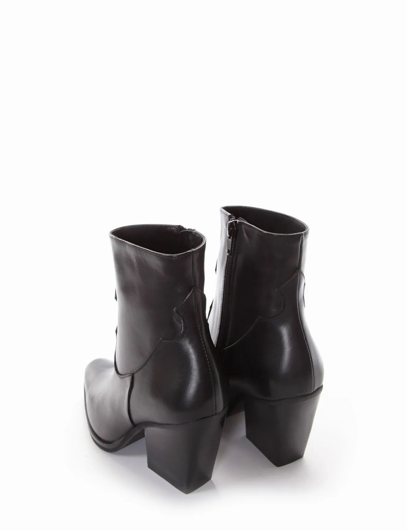 stivaletto texano tacco 7 cm nero