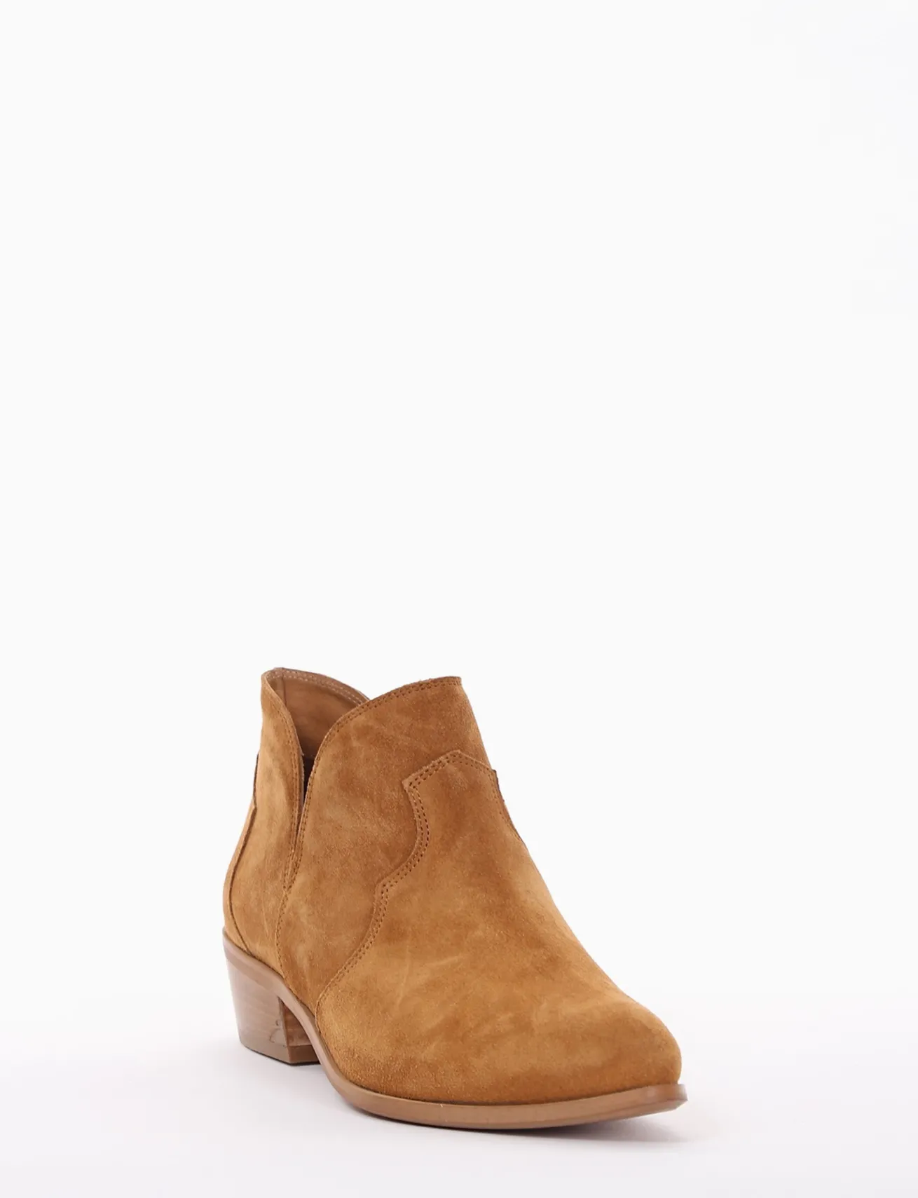 stivaletto texano tacco 4 cm cuoio