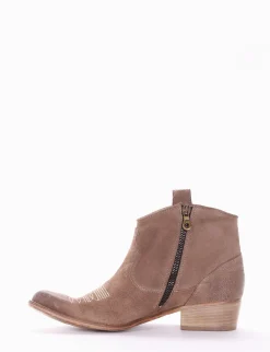 stivaletto texano tacco 4 cm tortora