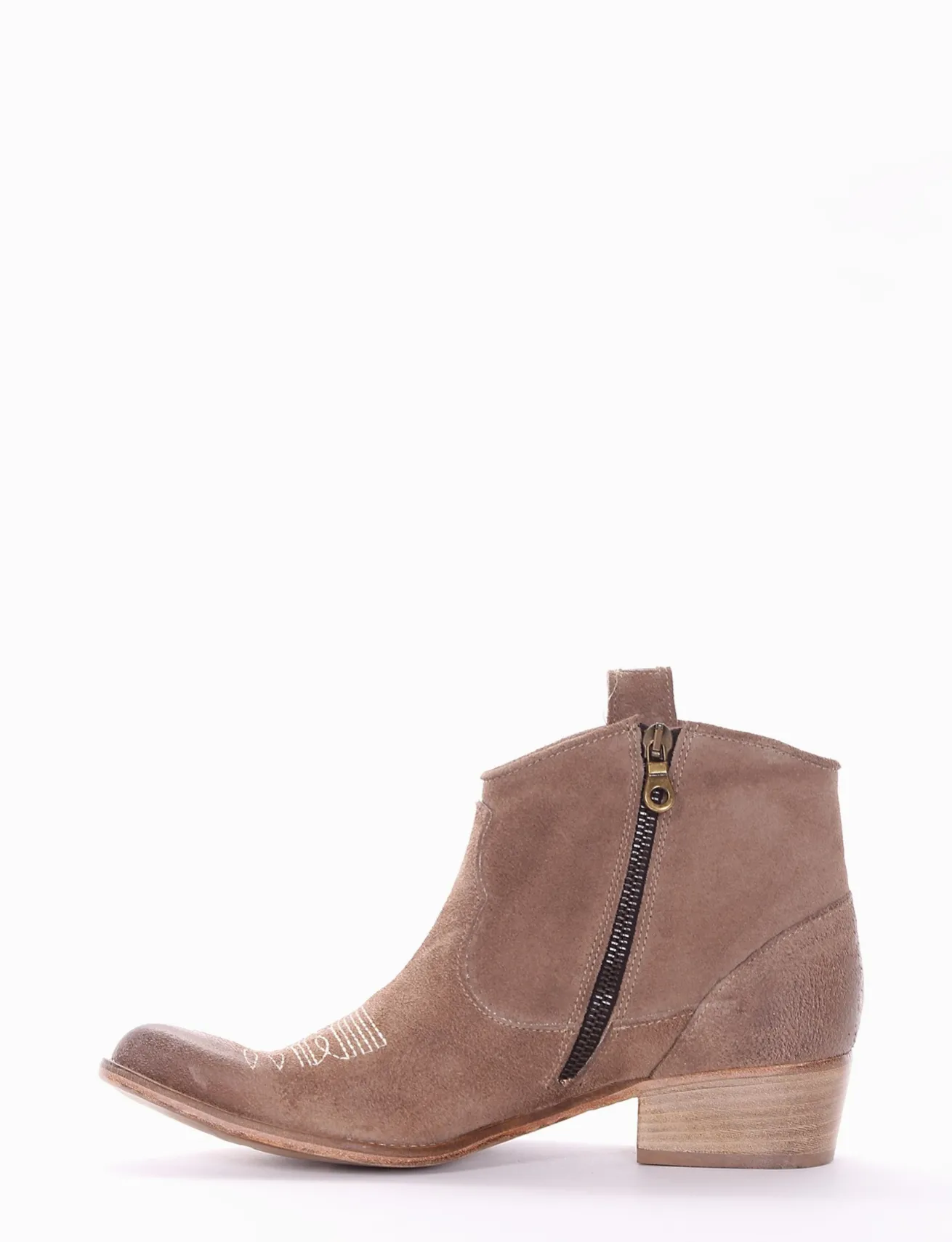 stivaletto texano tacco 4 cm tortora