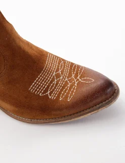 stivaletto texano tacco 4 cm cuoio